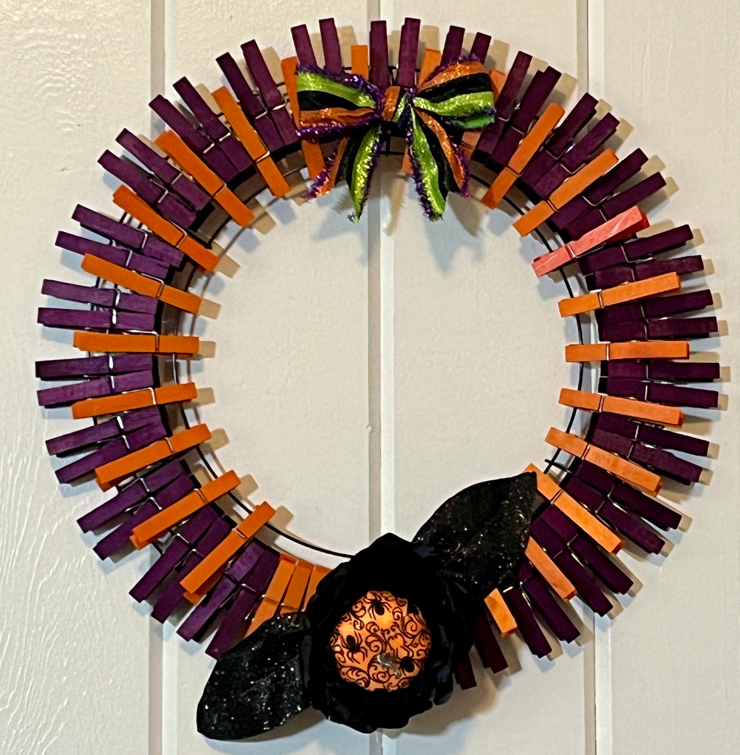 Purple/Orange Halloween Wreath